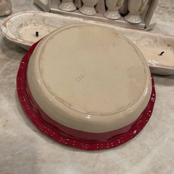 Emile Henry red pie dish 9” - Picture 8 of 12
